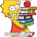 Lisa's Genius | I USE THESE BOOKS; AS STEPS TO REACH MY MY IPAD | image tagged in memes,ipad,lisa simpson,the simpsons,cartoon,books | made w/ Imgflip meme maker