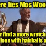 One of many other lesser known Spaceports............... | There lies Mos Wookie, you will never find a more wretched collection of beauty
salons with hairballs and villainy! | image tagged in star wars mos eisley,memes,funny memes,star wars,obi wan kenobi | made w/ Imgflip meme maker