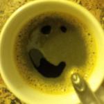 smirking cup of coffee