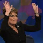 Sarah Palin blowing reindeer 