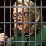 Hillary behind bars