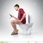 Man on toilet