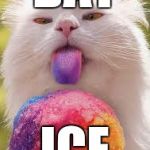 snowcone cat | DAT; ICE | image tagged in snowcone cat | made w/ Imgflip meme maker