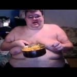 Fat person eating challenge meme