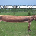 Long Ass Day | IT'S GONNA BE A LONG ASS DAY | image tagged in long ass day | made w/ Imgflip meme maker