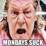 Momma hates Mondays | MONDAYS SUCK | image tagged in momma,mondays | made w/ Imgflip meme maker