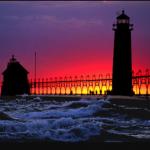 Grand Haven Lighthouse Sunset meme