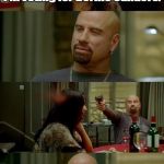 Skinhead John Travolta Meme | I'm voting for Bernie Sanders. I guess you CAN fix stupid. | image tagged in memes,skinhead john travolta,bernie sanders,stupid | made w/ Imgflip meme maker