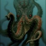 Octopus | AND THIS MARKS THE BIRTH OF; BABY CTHULHU | image tagged in octopus | made w/ Imgflip meme maker