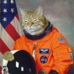 The mystery of the Red Dot however, remains unsolved... | I HAZ GO TO SPACE; WORLD IZ BALL | image tagged in memes,kitteh,astronaut,flat earth | made w/ Imgflip meme maker
