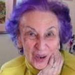 Purple Hair Old Lady