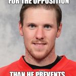 jimmy howard, the greatest threat to detroit red wings playoffs hopes | SCORING MORE GOALS FOR THE OPPOSITION; THAN HE PREVENTS, SINCE 2013 | image tagged in jimmy howard,detroit red wings,nhl | made w/ Imgflip meme maker