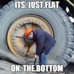 Wrong tool for the job  | ITS. JUST.FLAT; ON. THE.BOTTOM | image tagged in wrong tool for the job | made w/ Imgflip meme maker