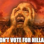 Just saw this on the news. Probably a joke, but who would seriously even consider this? | DIDN'T VOTE FOR HILLARY | image tagged in hell,hillary clinton,anti joke chicken,first world problems | made w/ Imgflip meme maker