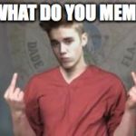 Justin Bieber | WHAT DO YOU MEME | image tagged in justin bieber | made w/ Imgflip meme maker