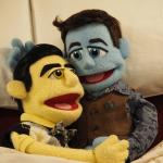 Puppet Klaine on a snow day meme