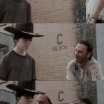 Blind Carl and Rick meme