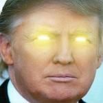 Antichrist-eyes Trump meme