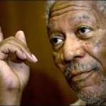 Morgan Freeman Pointing up. 