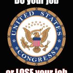 Congress seal | DO your job; or LOSE your job | image tagged in congress seal | made w/ Imgflip meme maker