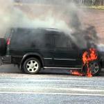 Land Rover On Fire