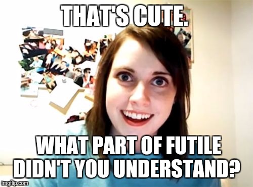THAT'S CUTE. WHAT PART OF FUTILE DIDN'T YOU UNDERSTAND? | made w/ Imgflip meme maker