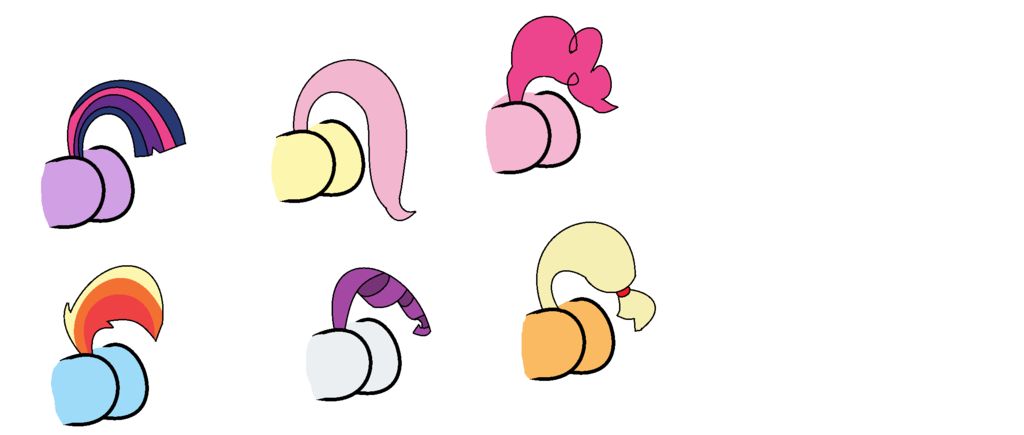 High Quality pony butts Blank Meme Template