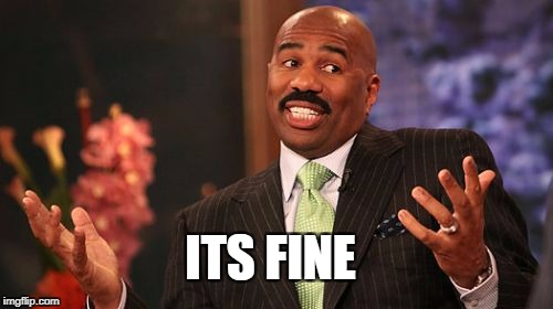 Steve Harvey Meme | ITS FINE | image tagged in memes,steve harvey | made w/ Imgflip meme maker