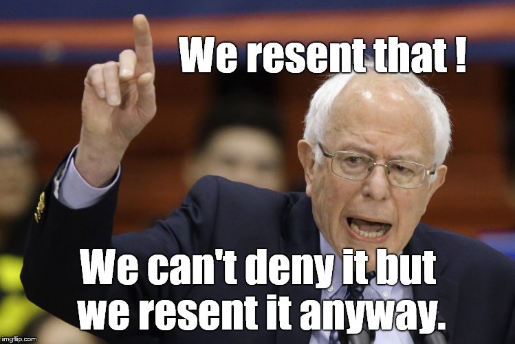 Bern, feel the burn? | We resent that ! We can't deny it but we resent it anyway. | image tagged in bern feel the burn? | made w/ Imgflip meme maker