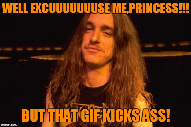 WELL EXCUUUUUUUSE ME,PRINCESS!!! BUT THAT GIF KICKS ASS! | made w/ Imgflip meme maker
