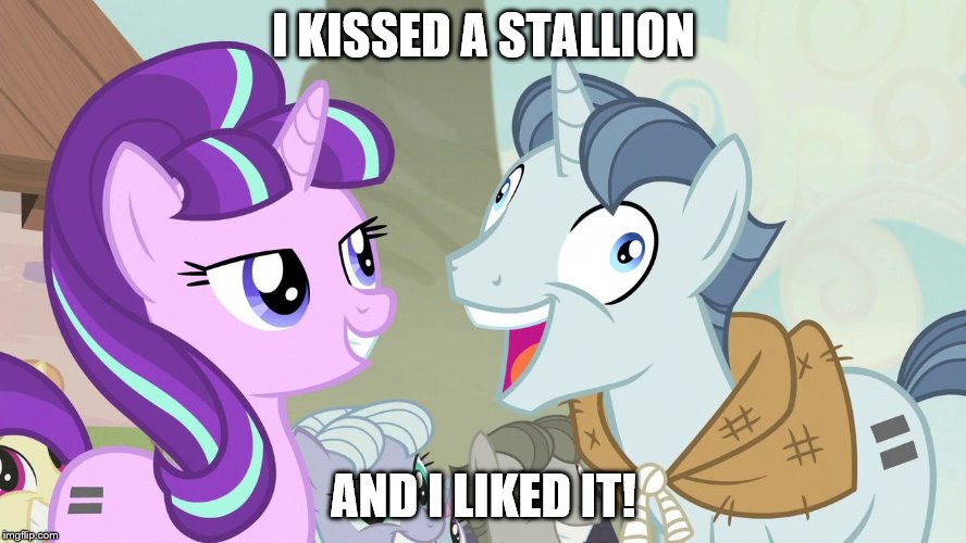 But I didn't listen - Party Favor - My Little Pony | I KISSED A STALLION; AND I LIKED IT! | image tagged in but i didn't listen - party favor - my little pony | made w/ Imgflip meme maker