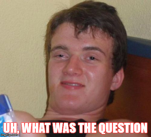 10 Guy Meme | UH, WHAT WAS THE QUESTION | image tagged in memes,10 guy | made w/ Imgflip meme maker