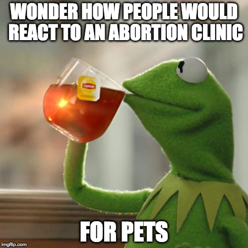 I should start a GoFundMe just to watch fake liberal hypocrisy.  | WONDER HOW PEOPLE WOULD REACT TO AN ABORTION CLINIC; FOR PETS | image tagged in memes,but thats none of my business,kermit the frog,abortion,college liberal,donald trump | made w/ Imgflip meme maker