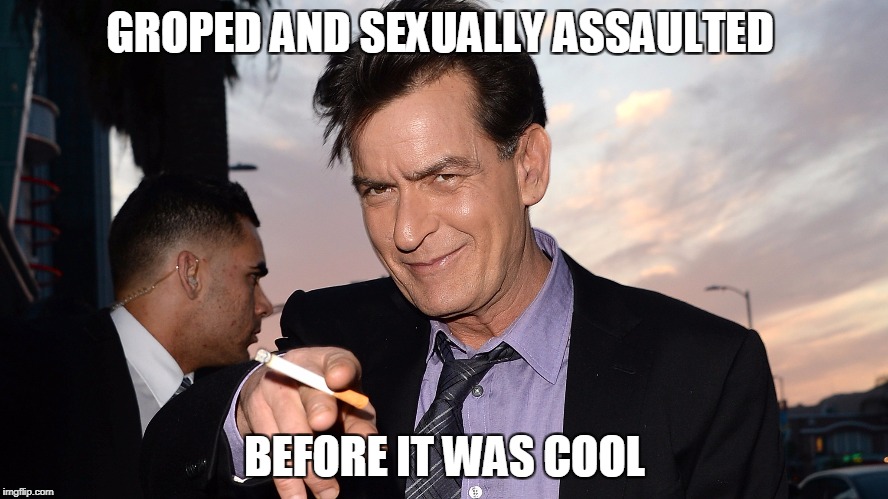 GROPED AND SEXUALLY ASSAULTED; BEFORE IT WAS COOL | image tagged in memes,winning,losing | made w/ Imgflip meme maker