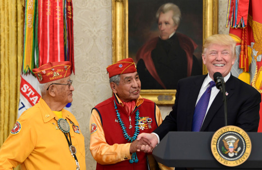 Trump With Navajo Blank Meme Template