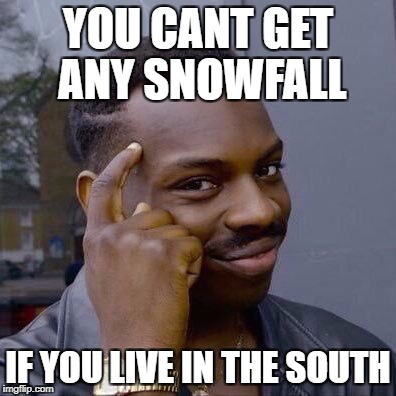 Thinking Black Guy | YOU CANT GET ANY SNOWFALL; IF YOU LIVE IN THE SOUTH | image tagged in thinking black guy | made w/ Imgflip meme maker