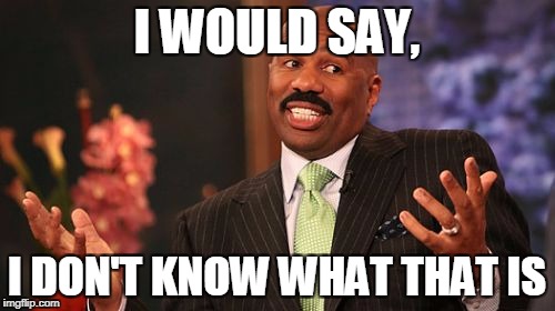 Steve Harvey Meme | I WOULD SAY, I DON'T KNOW WHAT THAT IS | image tagged in memes,steve harvey | made w/ Imgflip meme maker