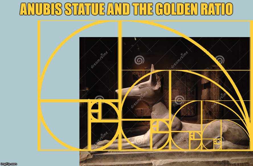 An Anubis statue and the Golden Ratio. | ANUBIS STATUE AND THE GOLDEN RATIO | image tagged in anubis,god,statue,golden wolf,the golden ratio,egypt | made w/ Imgflip meme maker