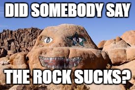 DID SOMEBODY SAY THE ROCK SUCKS? | made w/ Imgflip meme maker