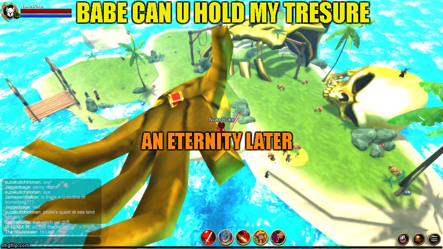 BABE CAN U HOLD MY TRESURE; AN ETERNITY LATER | image tagged in aq3d,aq3dmemes | made w/ Imgflip meme maker