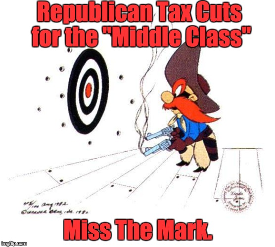 GOP Tax Reform | Republican Tax Cuts for the "Middle Class"; Miss The Mark. | image tagged in tax cuts,income inequality,tax reform,tax scam | made w/ Imgflip meme maker