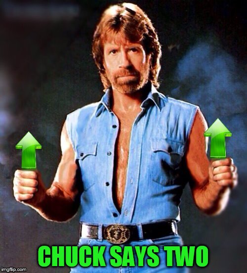 CHUCK SAYS TWO | made w/ Imgflip meme maker