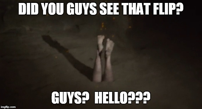 DID YOU GUYS SEE THAT FLIP? GUYS?  HELLO??? | made w/ Imgflip meme maker