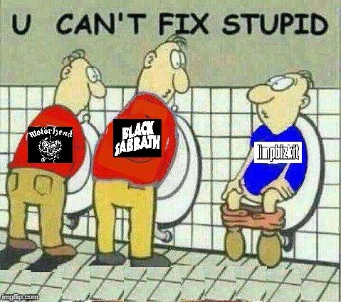U Can't Fix Stupid! | image tagged in you can't fix stupid,heavy metal,metal,heavymetal,black sabbath,motorhead | made w/ Imgflip meme maker