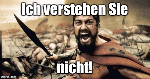 Sparta Leonidas Meme | Ich verstehen Sie nicht! | image tagged in memes,sparta leonidas | made w/ Imgflip meme maker