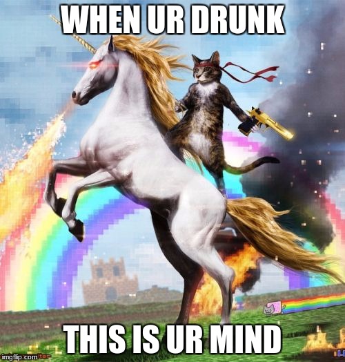 Welcome To The Internets | WHEN UR DRUNK; THIS IS UR MIND | image tagged in memes,welcome to the internets | made w/ Imgflip meme maker