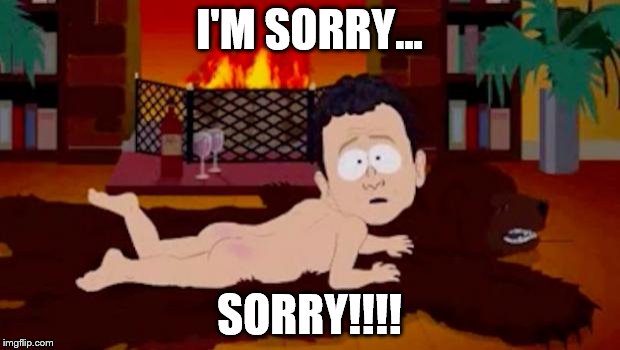 Matt Lauer apologizing for all the sexual harassment allegations | I'M SORRY... SORRY!!!! | image tagged in we're sorry | made w/ Imgflip meme maker