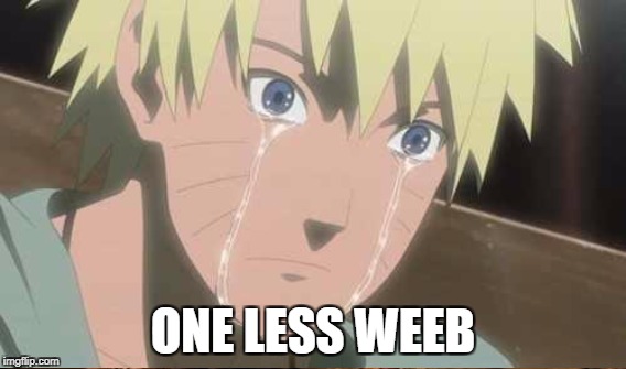 bye perv :( gonna miss you | ONE LESS WEEB | image tagged in memes,sad,perv,ssby | made w/ Imgflip meme maker