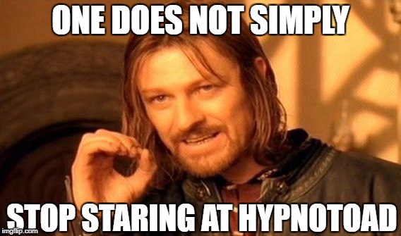 One Does Not Simply Meme | ONE DOES NOT SIMPLY STOP STARING AT HYPNOTOAD | image tagged in memes,one does not simply | made w/ Imgflip meme maker