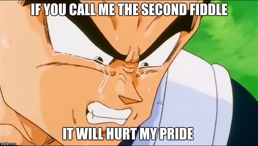 Vegeta Crying | IF YOU CALL ME THE SECOND FIDDLE; IT WILL HURT MY PRIDE | image tagged in vegeta crying | made w/ Imgflip meme maker